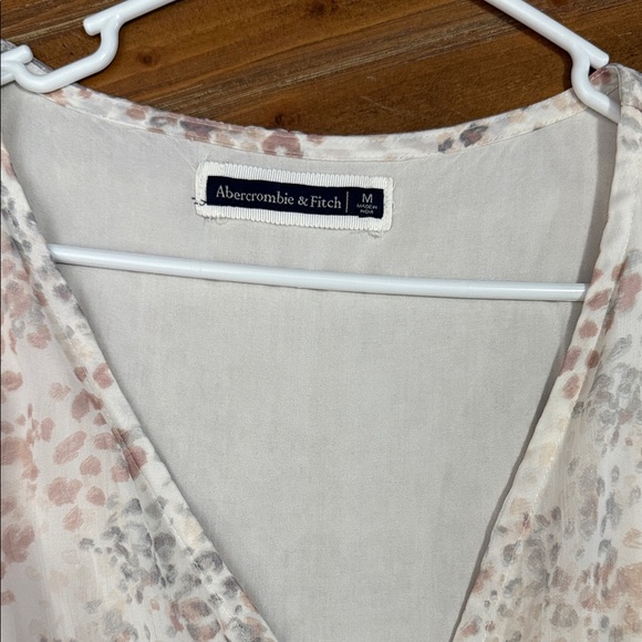 Abercrombie & Fitch Cream and Pink Long Sleeve Dress - Picture 2 of 3